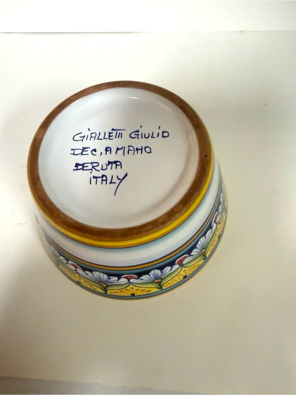 Gialletti Italian Majolica Deruta Pottery jam pot, sugar bowl, condiment jar